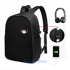 Monokuma USB Charge Backpack School Travel Laptop Bag