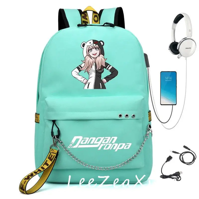 Danganronpa School Backpack for Teens Boys Girls