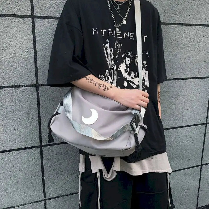 Reflective Moon Tactical One-shoulder Messenger Bag Men and Women