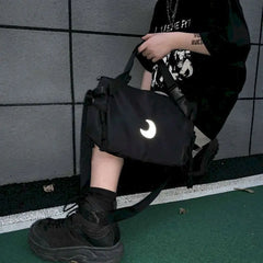 Reflective Moon Tactical One-shoulder Messenger Bag Men and Women
