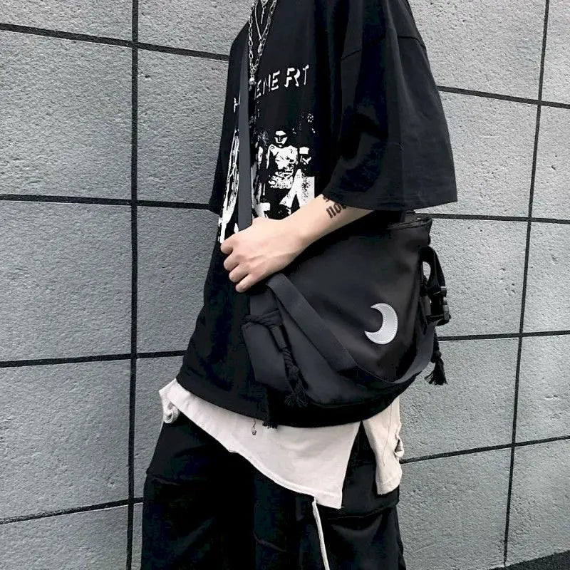 Reflective Moon Tactical One-shoulder Messenger Bag Men and Women