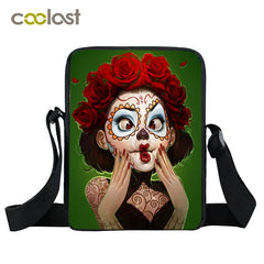 Gothic Skull Crossbody Bag Shoulder Handbag for Women Girls