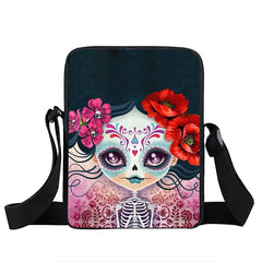 Gothic Skull Crossbody Bag Shoulder Handbag for Women Girls