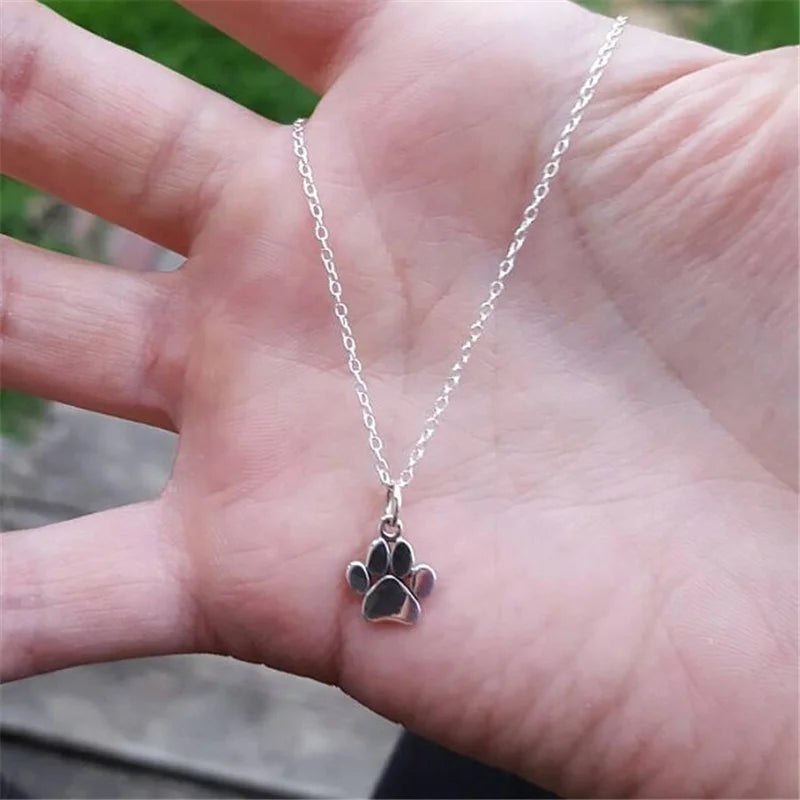 Delysia King Pet Memorial Necklace Animal Paw Print Pendant