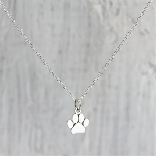 Delysia King Pet Memorial Necklace Animal Paw Print Pendant