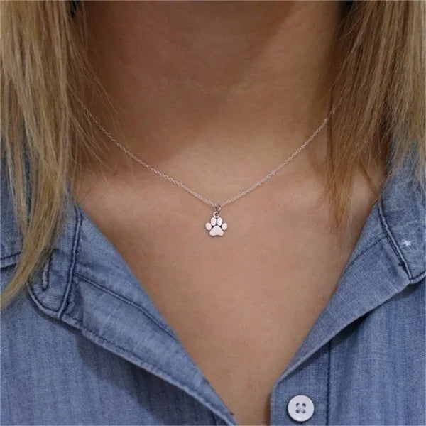 Delysia King Pet Memorial Necklace Animal Paw Print Pendant