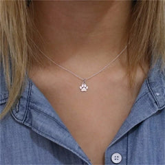 Delysia King Pet Memorial Necklace Animal Paw Print Pendant