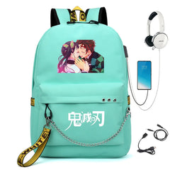 Demon Slayer Kimetsu no Backpack with USB Port