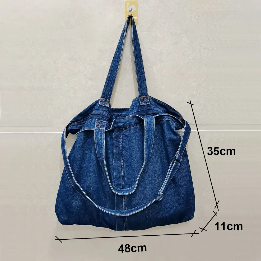 Denim Shoulder Bags for Women Casual Jeans Handbags Large Shopping Bags