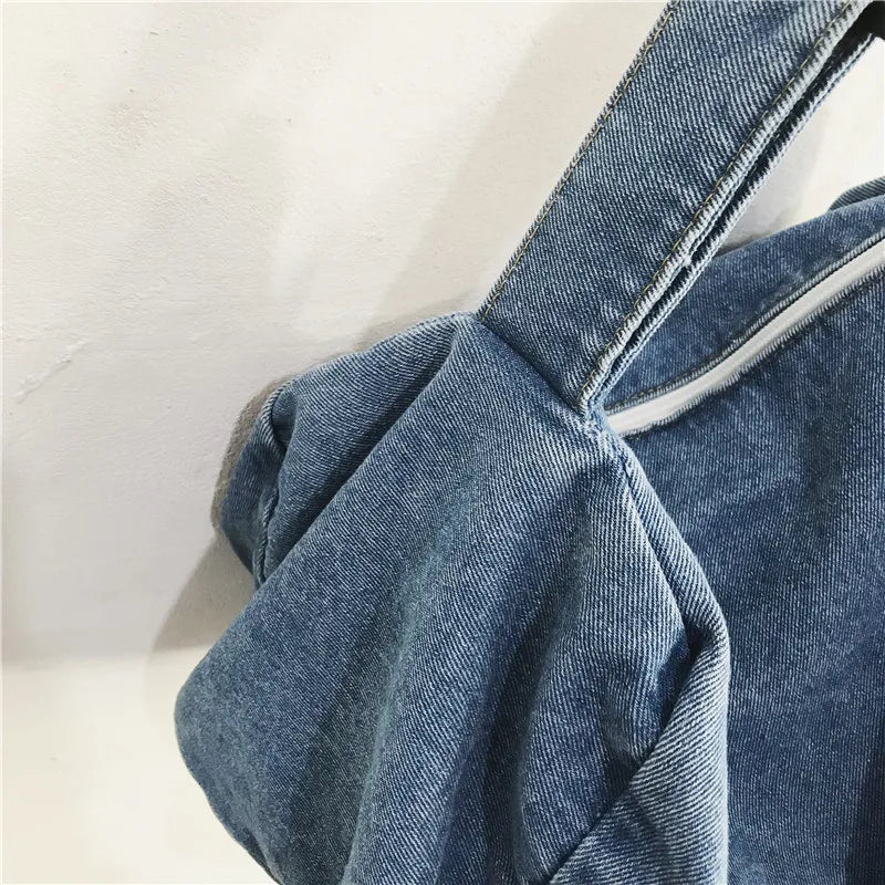 Denim Shoulder Tote Women's Messenger Bag Lady Tote