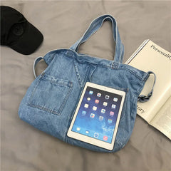 Denim Women Shoulder Bag Large Messenger Bags Girls Torebka Damska