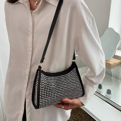 Rhinestones Evening Shoulder Bag Clutch Diamonds Dinner Party Purse