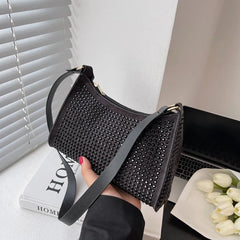 Rhinestones Evening Shoulder Bag Clutch Diamonds Dinner Party Purse