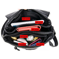 Soft Leather Shoulder Bag Women Messenger Crossbody Bag