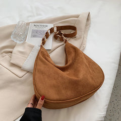 Retro Women's Large-capacity Suede Shoulder Bag