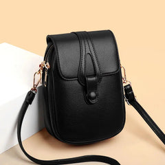 Small Women's Shoulder Bag Cross Body Purse Top PU Leather