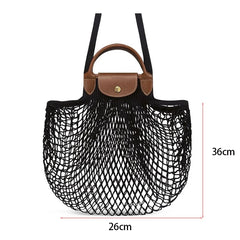Cotton Mesh Hollow Net Rope Shoulder Bags Summer Basket Bag