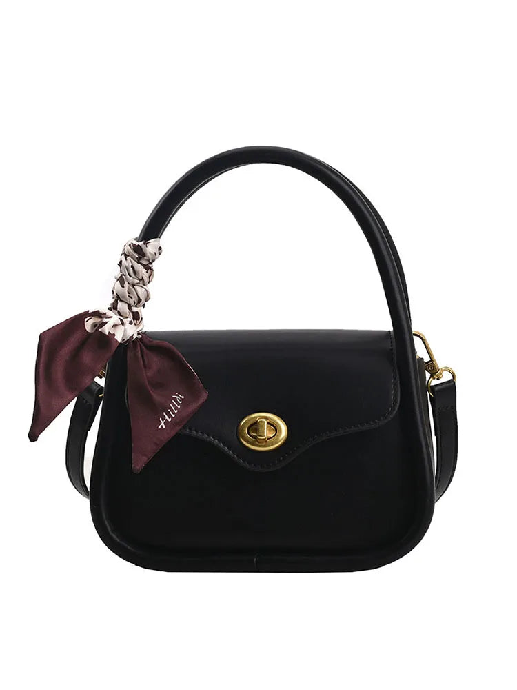 Women's PU Leather Crossbody Shoulder Bag Solid Color Top-Handle Tote