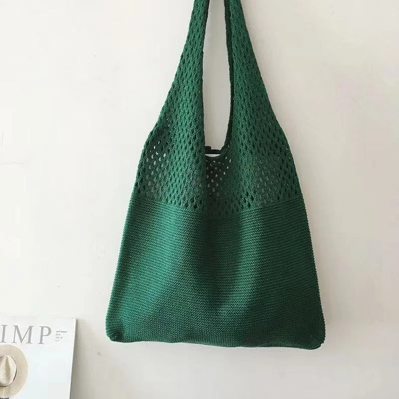 Knitted Handbags Large Capacity Totes Women's Pack Summer Beach Bag