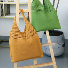 Knitted Handbags Female Large Capacity Totes Women's Pack Summer Beach Bag