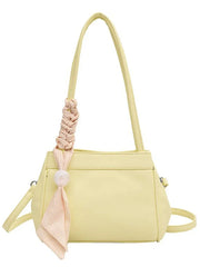 Solid Small Female Bag Top Handle Scarf Women's Bag Shoulder Handbags