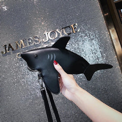 Shark Shape Bag Shoulder Handbag Top Leather Crossbody Cartoon Purse