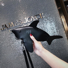 Shark Shape Bag Shoulder Handbag Top Leather Crossbody Cartoon Purse