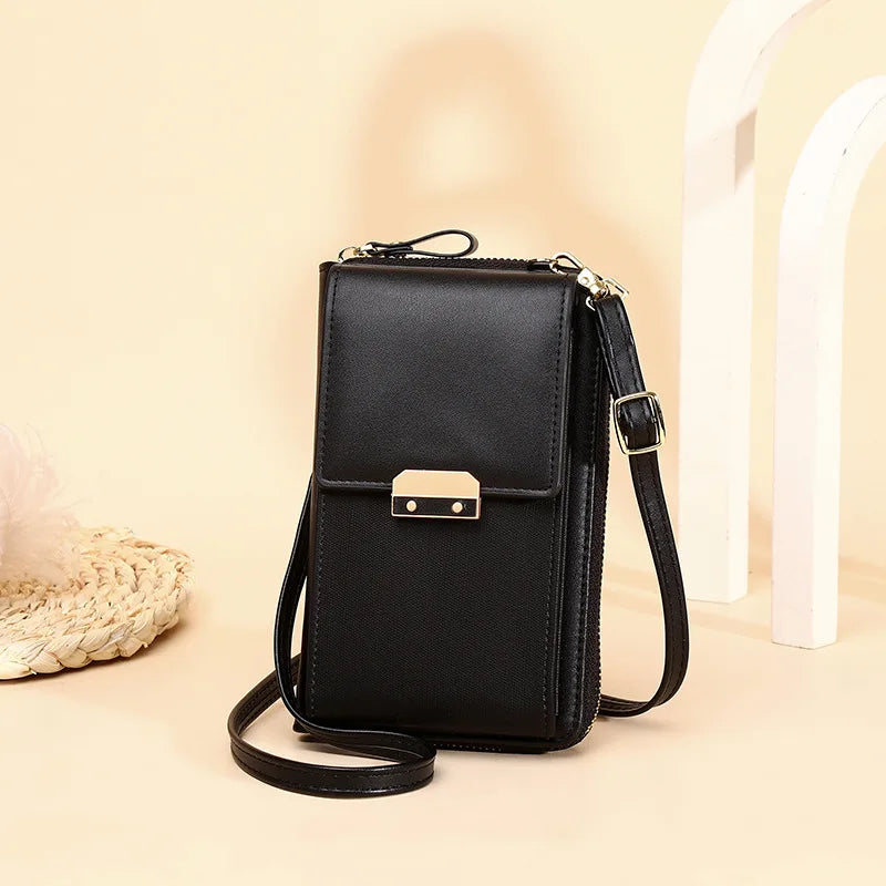 Small Flap Shoulder Bag Zipper Pu Leather Crossbody Purse Female Handbags