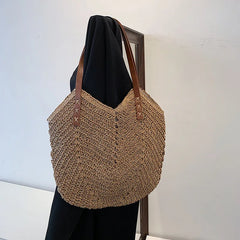 Raffia Round Barrel Woven Crossbody Bag Handbags Beach Shoulder