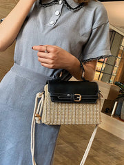 Women's Straw Shoulder Crossbody Bags for Summer Beach