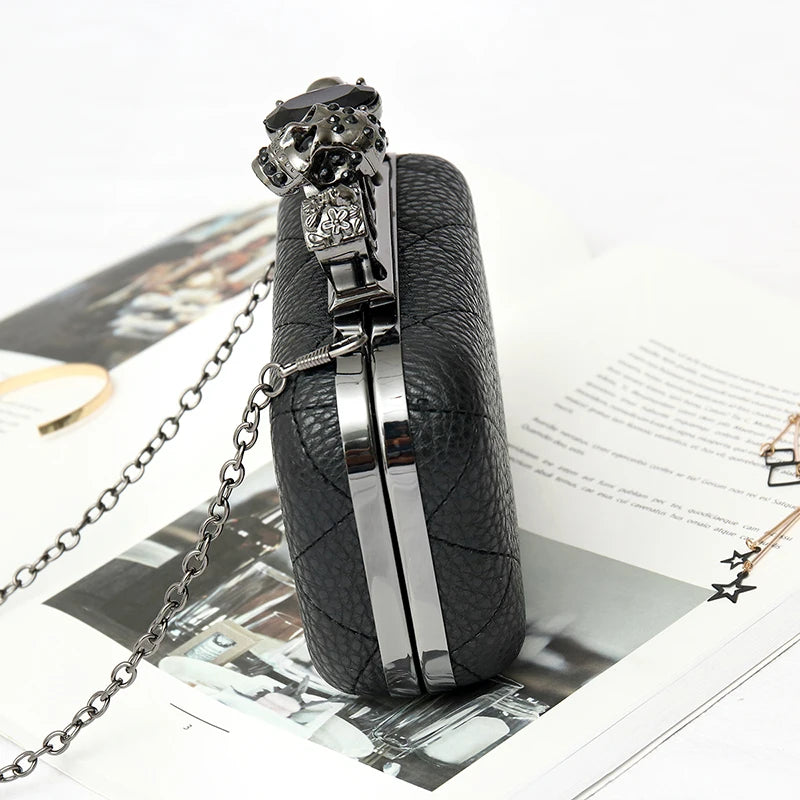 Skull Head Clutch Purse Ladies Shoulder Bag