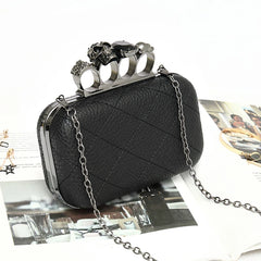 Skull Head Clutch Purse Ladies Shoulder Bag