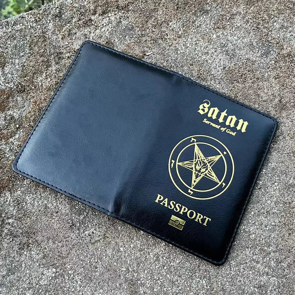 Baphomet Symbol Demon Goat Head Passport Holder