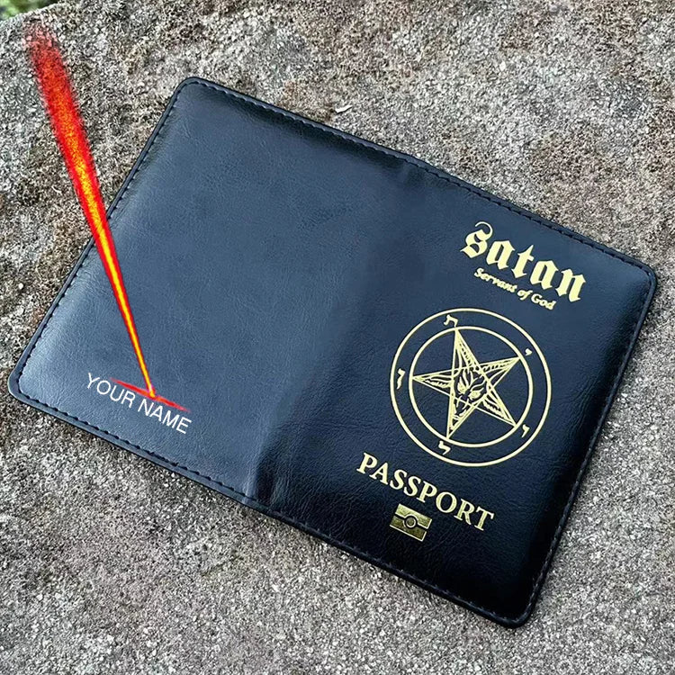 Baphomet Symbol Demon Goat Head Passport Holder