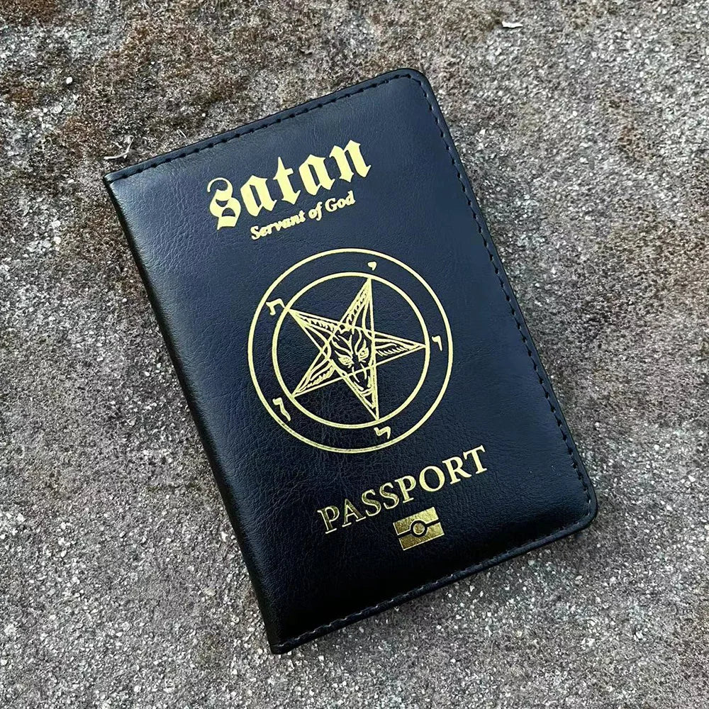 Baphomet Symbol Demon Goat Head Passport Holder