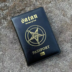 Baphomet Symbol Demon Goat Head Passport Holder