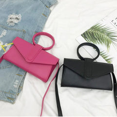 Diagonal Bag Hand Bag Women's Handbag Woman Pu Leather Solid Clutch Ladies