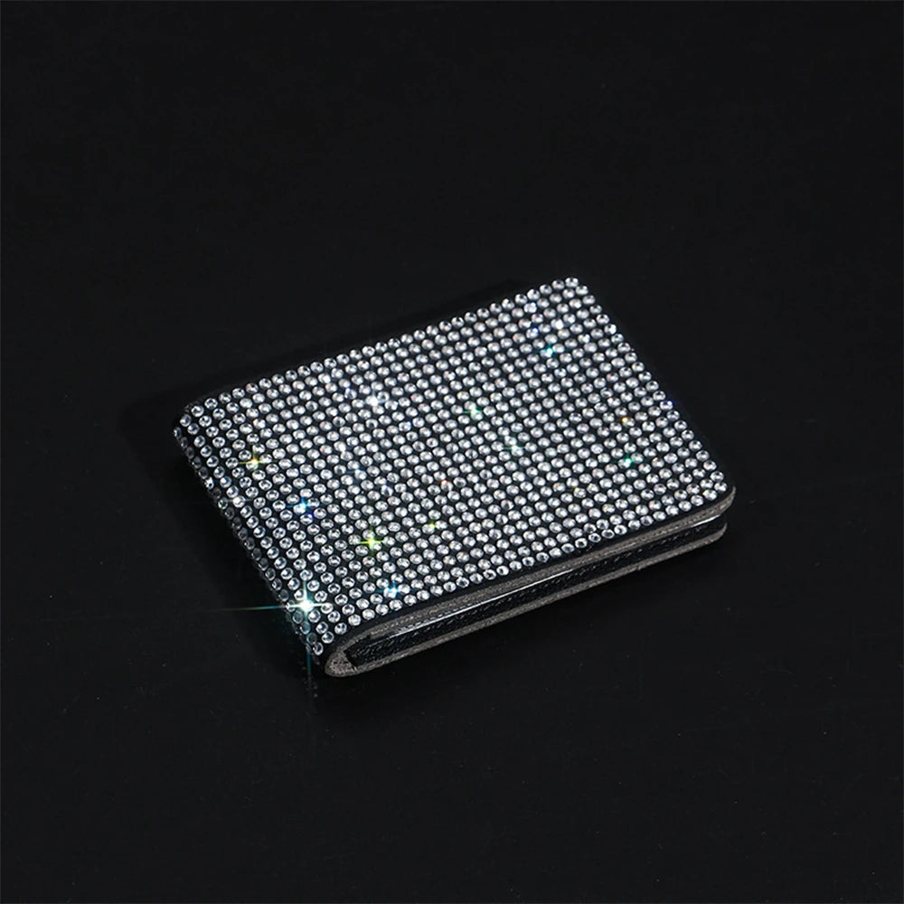 Diamond Car Driver Holder PU Cover Car Bling Accessories for Girl Woman