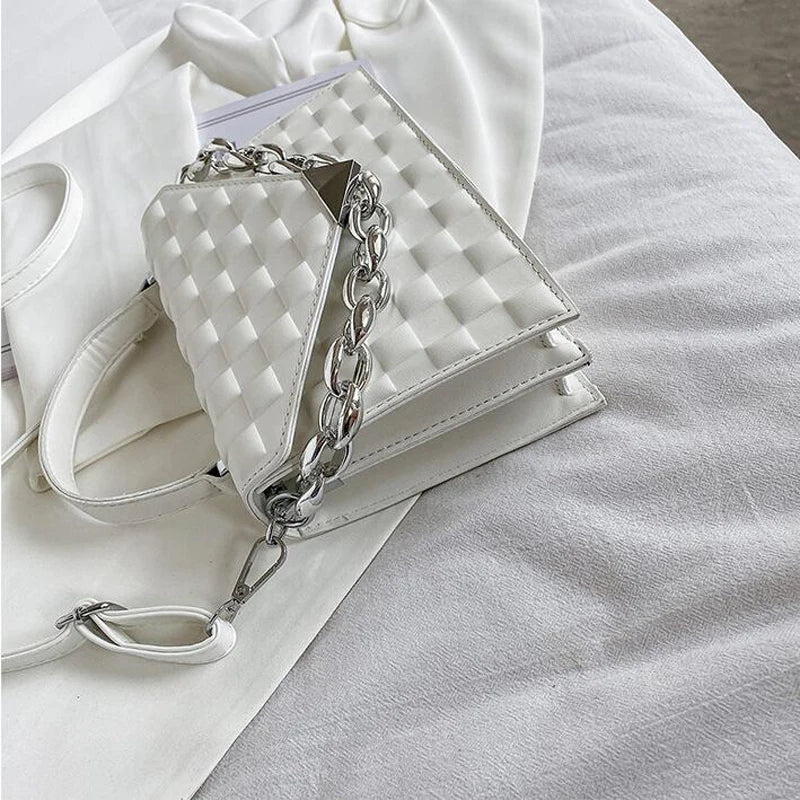 Diamond Lattice Shoulder Crossbody Bag for Women Chain Handbag