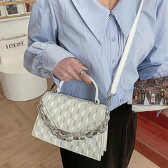 Diamond Lattice Shoulder Crossbody Bag for Women Chain Handbag