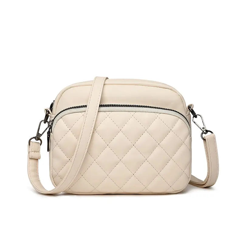 Diamond Lattice Women Shoulder Bag PU Leather Crossbody Handbag