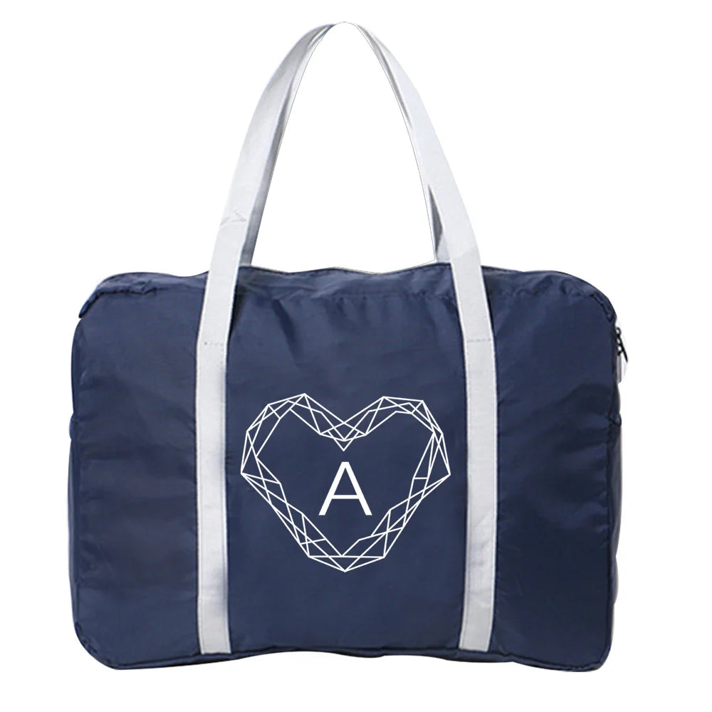 Diamond Nylon Travel Bags Large Capacity Luggage Handbags