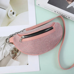 Diamond Women's Belt Bag Fanny Pack Chain Crossbody Chest Bags