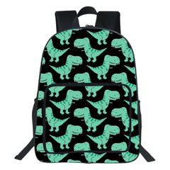 Dino 3D Print Backpack Teen School Bag Cartoon Rucksack Unisex Bag 19 Inches
