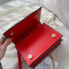 Women's Shoulder Bag Stitching Work Messenger Bag PU Shopping Wallet