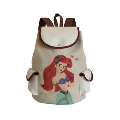 Mermaid Princess Printed Drawstring Backpack Girl School Bag