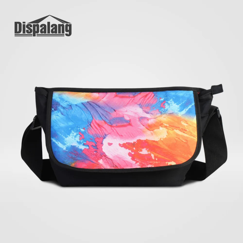 Cat Print Messenger Bag Large Capacity Crossbody Womens Shoulder Bag