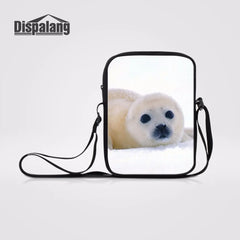 Seals Animal Print Small Crossbody Bag for Women Over Shoulder Messenger Bag