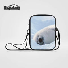 Seals Animal Print Small Crossbody Bag for Women Over Shoulder Messenger Bag