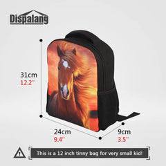 Mini Animal Horse Print School Backpack for Kids